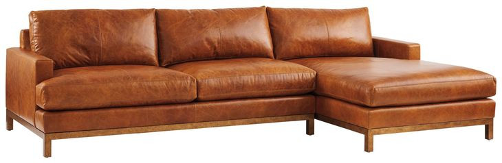 Horizon Brown Leather Upholstered LAF Sectional