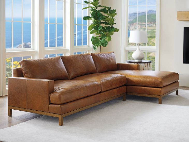 Horizon Brown Leather Upholstered LAF Sectional