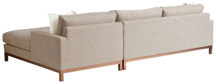 Horizon Beige 110" Upholstered LAF Sectional