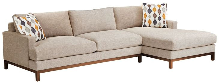 Horizon Beige 110" Upholstered LAF Sectional