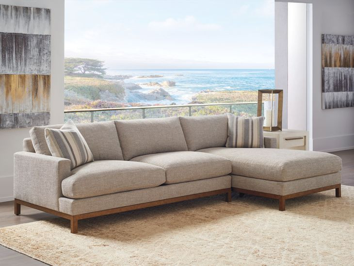 Horizon Beige 110" Upholstered LAF Sectional