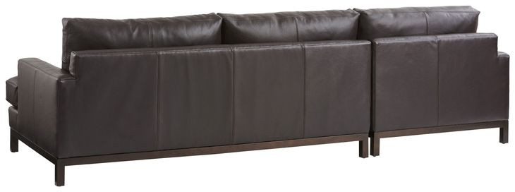 Horizon Dark Brown 110" Leather Upholstered RAF Sectional