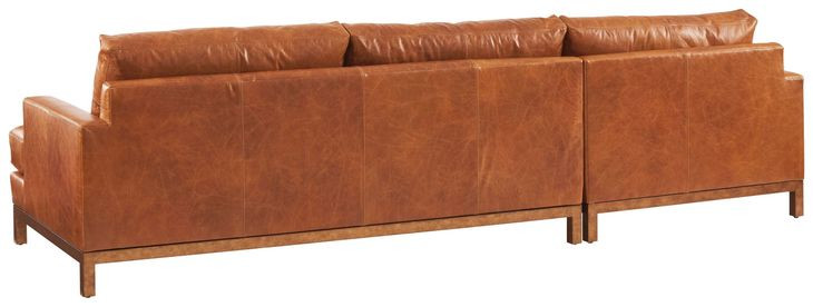 Horizon Brown Leather Upholstered RAF Sectional