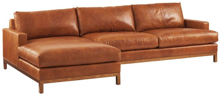 Horizon Brown Leather Upholstered RAF Sectional