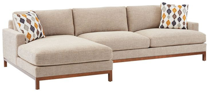 Horizon Beige 110" Upholstered RAF Sectional