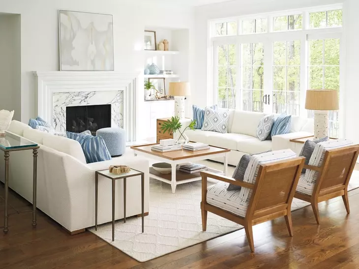 Shaws Cove White Upholstered 106" Sofa