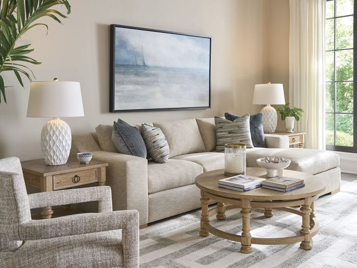 Hollister Brown Round Cocktail Table