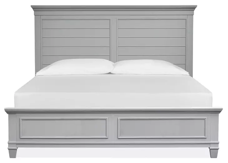 Harborwick Harbor Gray King Panel Bed