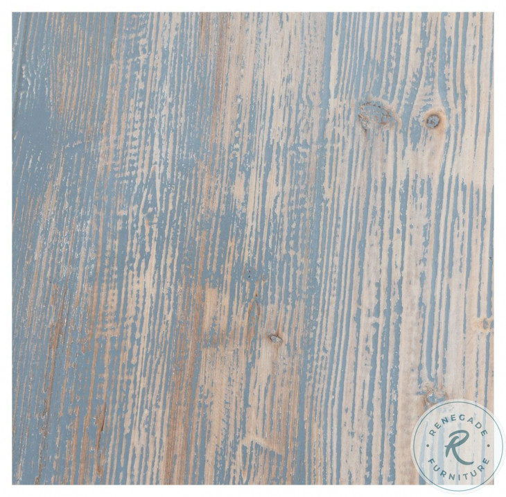 Antigua Distressed Blue 4 Drawer Sideboard