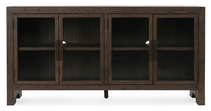Troy Suede Brown 4 Door Buffet