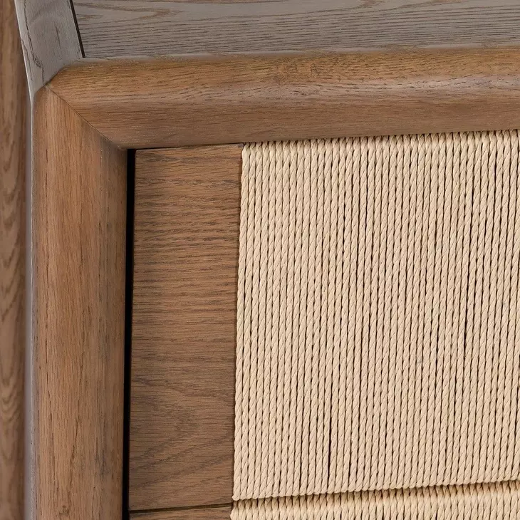 Corda Nut Brown and Natural 6 Drawer Dresser