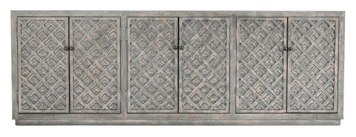 Jonas Timeworn Gray Reclaimed Pine 6 Door Buffet