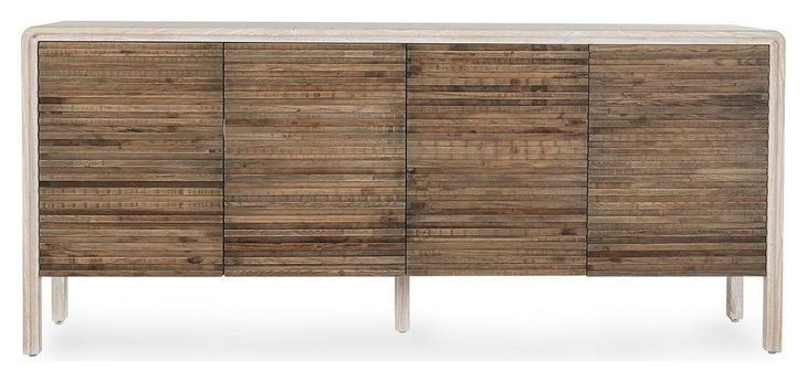 Elodie Beige and Natural 4 Door Buffet