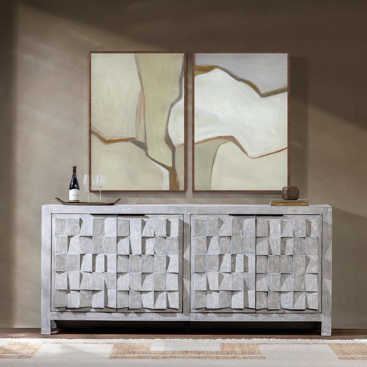 Gama Blue Washed 4 Door Buffet