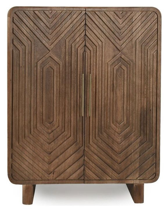 Holmes Artisan Brown 2 Door Bar Cabinet
