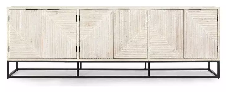 Flint Coastal White 6 Door Buffet