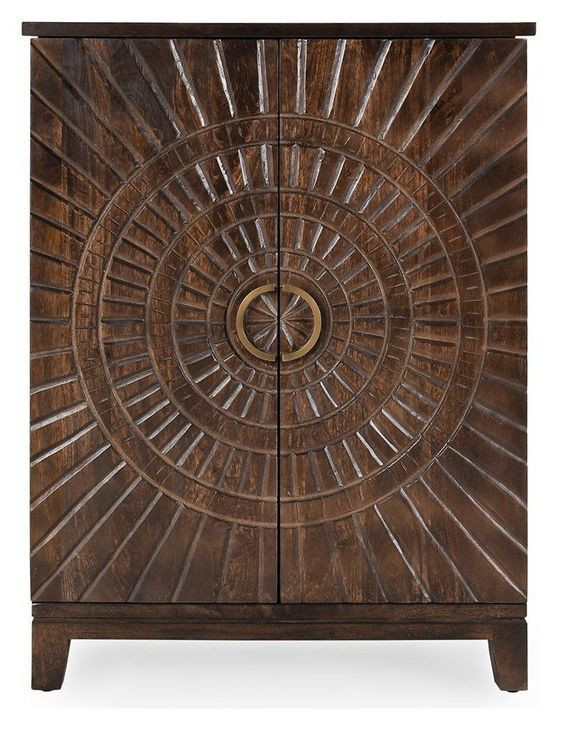 Vivienne Bark Brown 2 Door Bar Cabinet