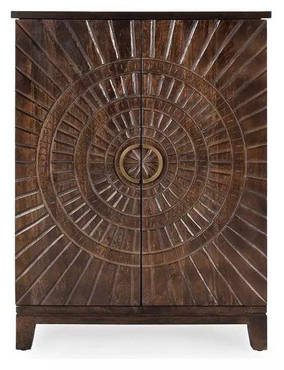 Vivienne Bark Brown 2 Door Bar Cabinet