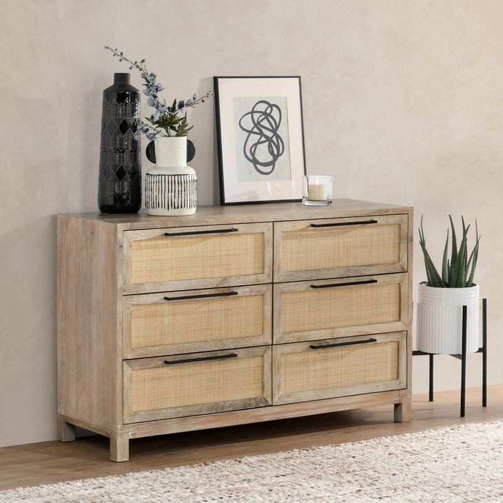 Jensen Meadow Taupe 6 Drawer Dresser