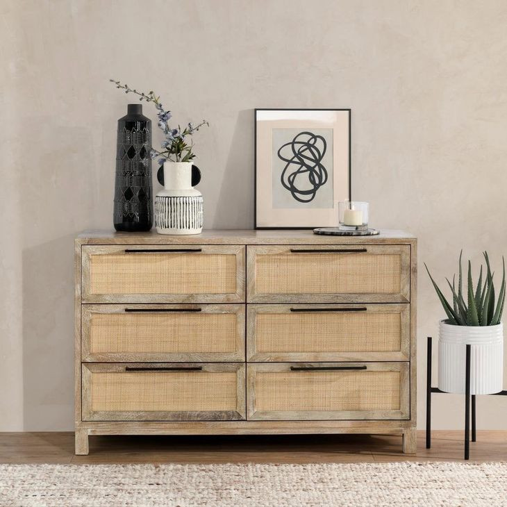 Jensen Meadow Taupe 6 Drawer Dresser
