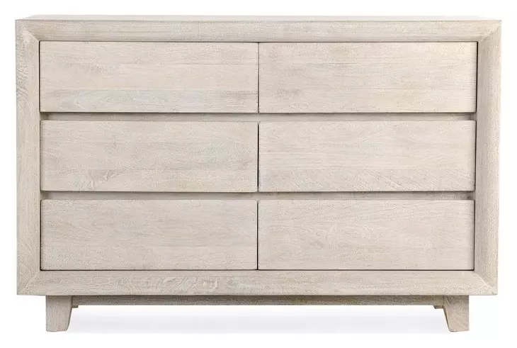 Reece Seashell White 6 Drawer Dresser