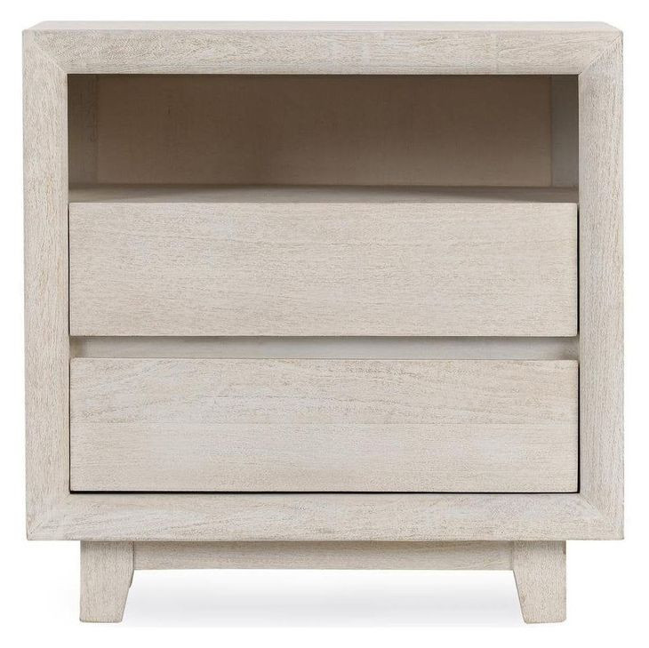 Reece Seashell White 2 Drawer Nightstand