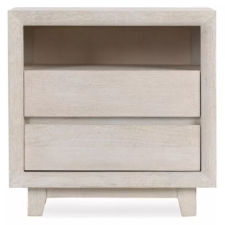 Reece Seashell White 2 Drawer Nightstand