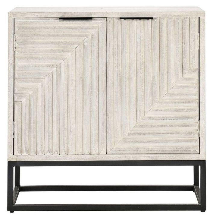 Flint Coastal White 2 Door Accent Cabinet