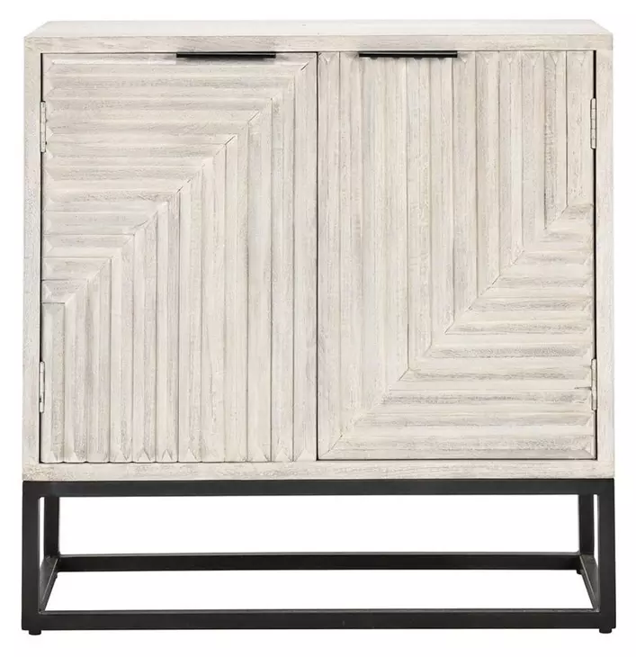 Flint Coastal White 2 Door Accent Cabinet