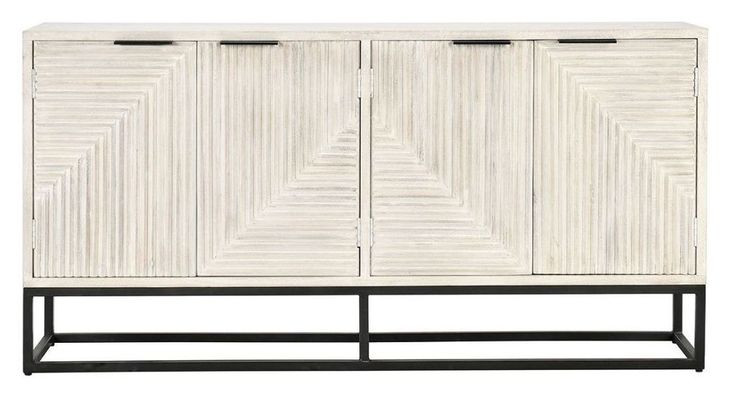 Flint Coastal White 4 Door Buffet