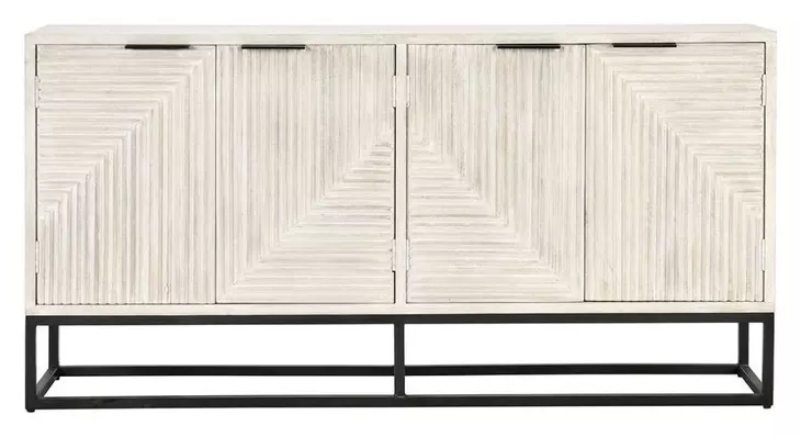 Flint Coastal White 4 Door Buffet