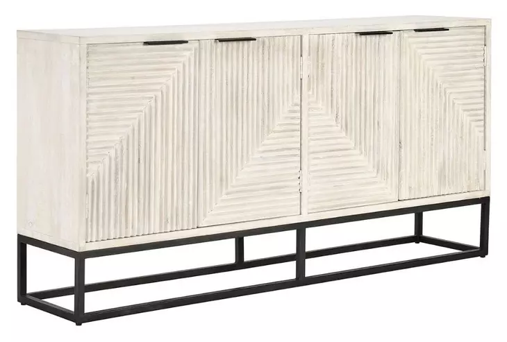 Flint Coastal White 4 Door Buffet