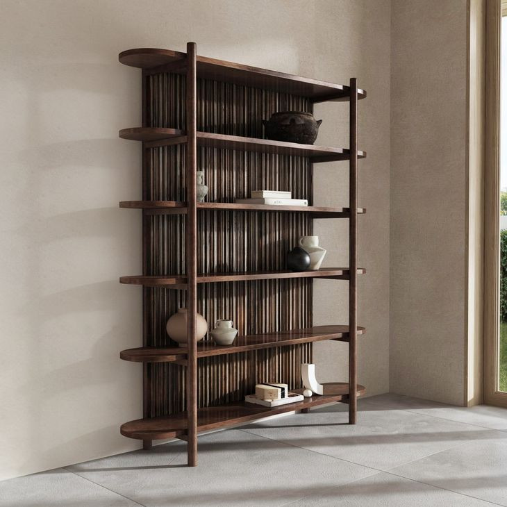 Redford Bark Brown Bookcase