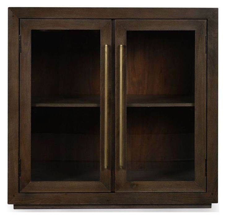 Bradley Landmark Brown 2 Glass Door Accent Cabinet