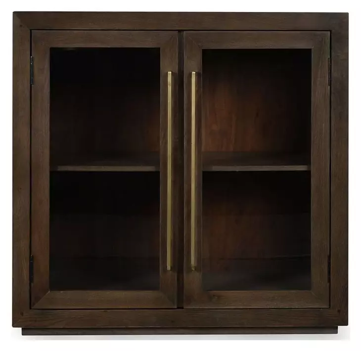 Bradley Landmark Brown 2 Glass Door Accent Cabinet