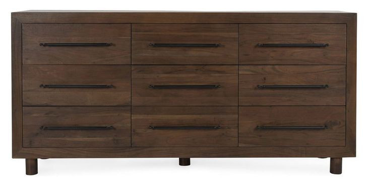 Jaxon Harvest Brown 9 Drawer Dresser