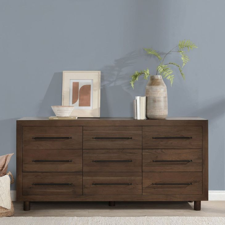 Jaxon Harvest Brown 9 Drawer Dresser