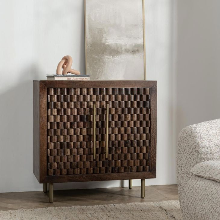 Norwood Bark Brown 2 Door Accent Cabinet