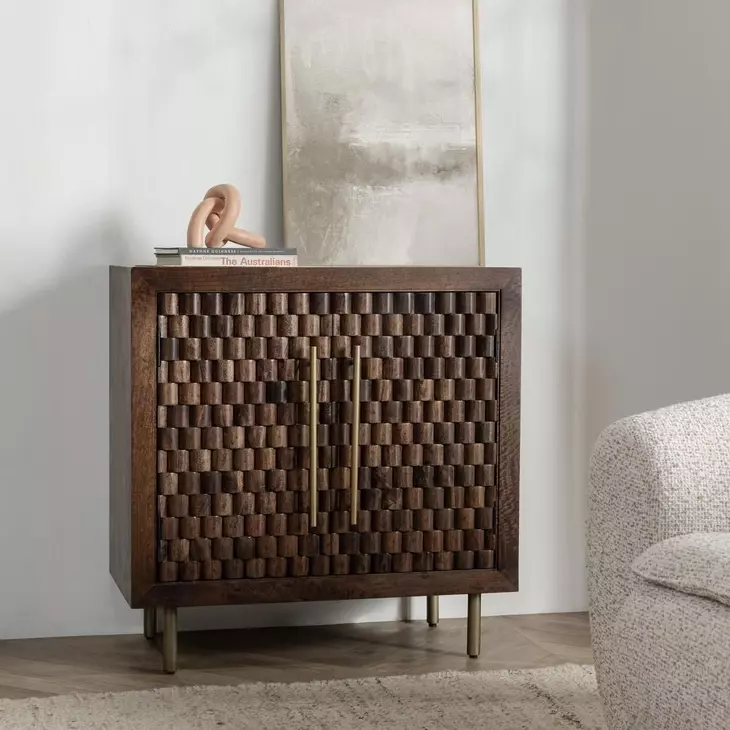 Norwood Bark Brown 2 Door Accent Cabinet