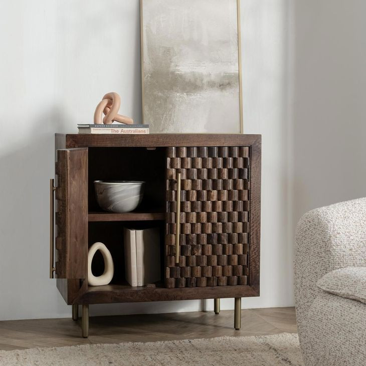 Norwood Bark Brown 2 Door Accent Cabinet