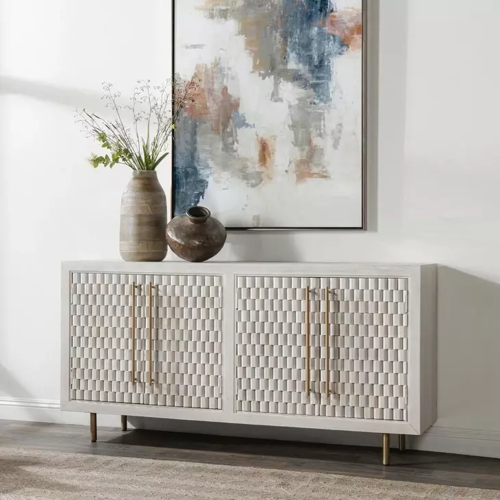 Norwood Coastal White 4 Door Buffet