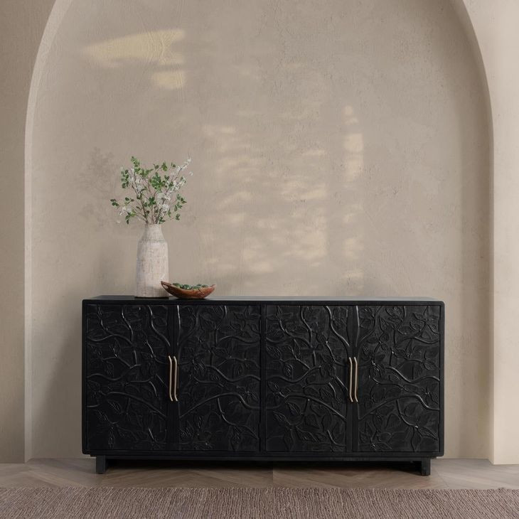 Albero Black 4 Door Buffet