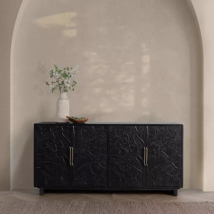 Albero Black 4 Door Buffet