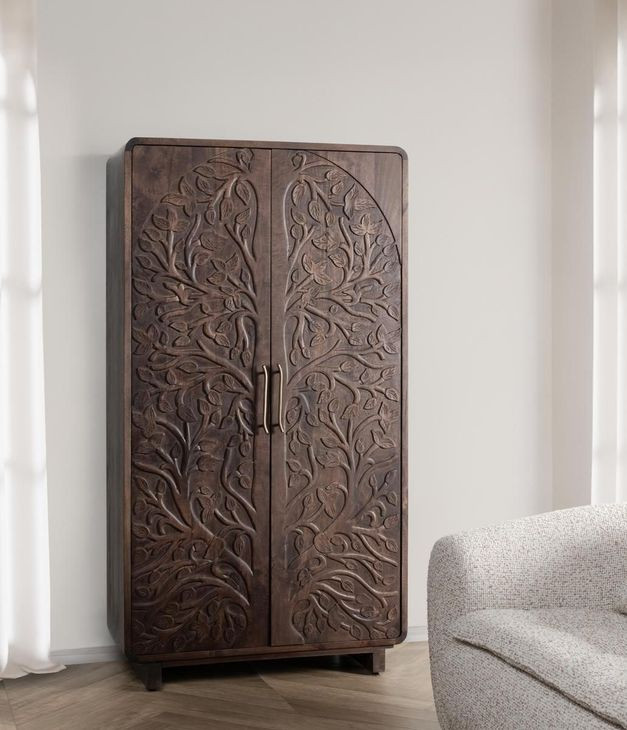Albero Kona Brown 2 Door Tall Accent Cabinet