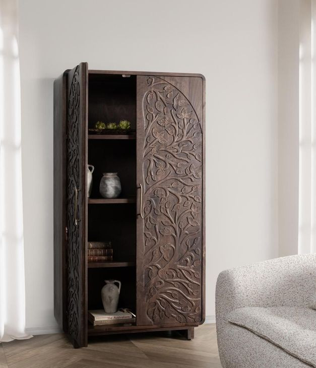 Albero Kona Brown 2 Door Tall Accent Cabinet
