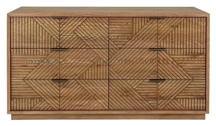 Santa Clara Caramel Brown 6 Drawer Dresser