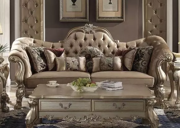 Dresden Brown Living Room Set with Nailhead Trim