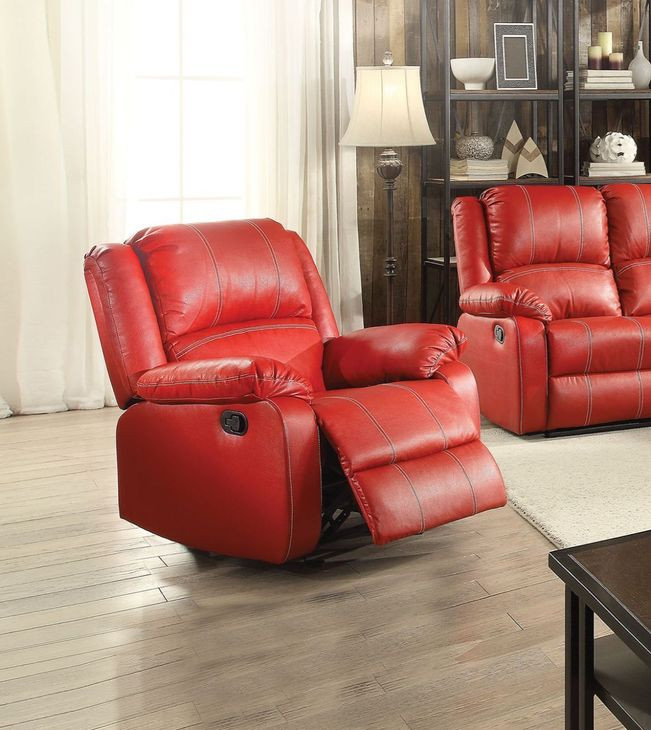 Zuriel Red Rocker Recliner