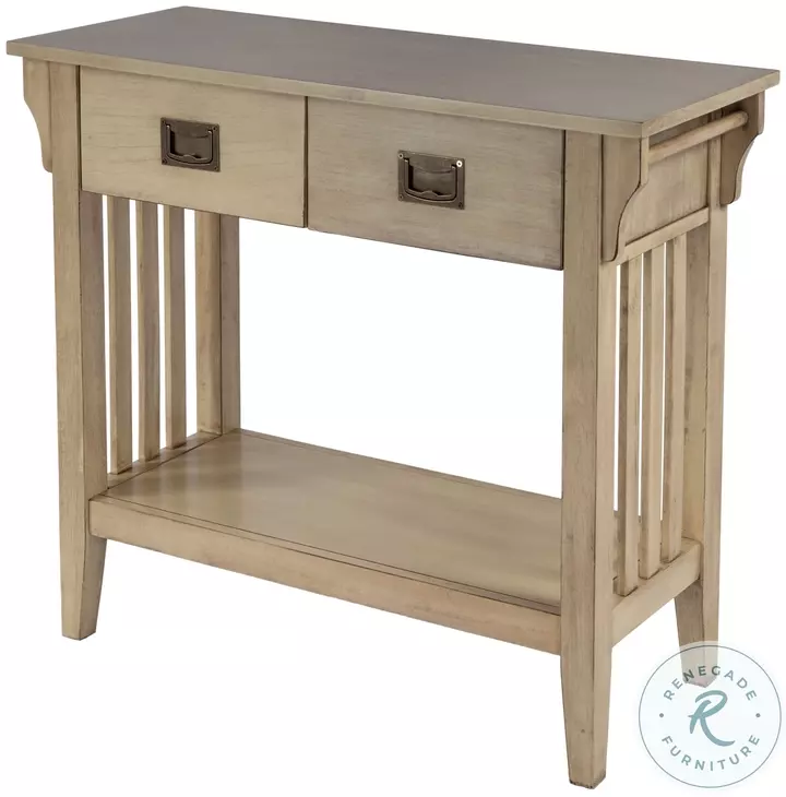 Larina Antique Beige 2 Drawer Console Table