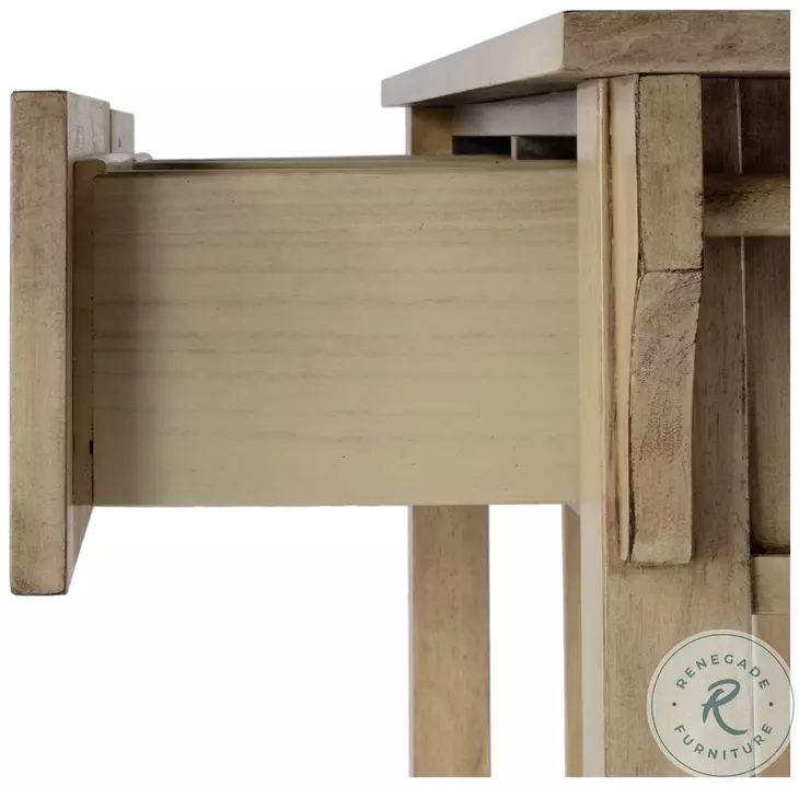 Larina Antique Beige 2 Drawer Console Table